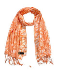 Elegant Scarf Studio Soft Cotton Block Pattern Scarf For Women | Lightweight Printed Stole With Stylish Fringes | Daily, Office 