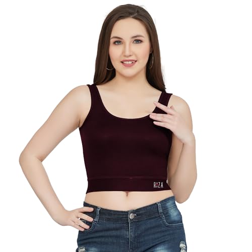 Trylo Tank Crop Top - Wine - L,WINE,,B0D7VTDVFS