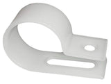1/2 Electriduct Heavy Duty Nylon Cable Clamps Mouting Wire Clips 50Pcs | White