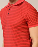 Toplot Men'S Regular Fit Half Sleeve Casual Polo T-Shirt (Lining-Polo-5166-Red-Xl),Red,,B0CXTBBDZL