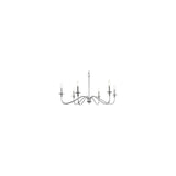 Living District Rohan 6-Light Mid-Century Metal Chandelier In Polished Nickel
