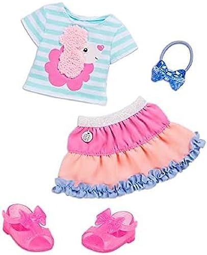 Glitter Girls - Poodle Cuddles Fashion Outfit with Hair Bow - 14-inch Doll Clothes and Accessories for Kids Ages 3 and Up - Chil