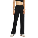 BlissClub Womens Straight Pants, Bliss Black, XL