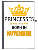 Udnag Ruled Notebook Diary Birthday | Princesses Are Born In November, [A5 80Pages 80Gsm]
