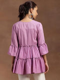 Libas Women'S Silk Blend Embellished Regular Kurti (29141 Lavender Lavender 2Xl