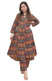 GRECIILOOKS Womens Casual Cotton Blend Regular Fit Kurta Set (Yellow, X-Large)