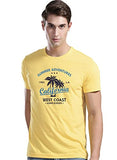 Adro Summer Adventures California Mens Printed T-Shirt (Rnr-M-Cll-Ly_Light Yellow_M)