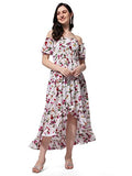 Oomph! Women'S Western & Fusion Wear Midi Dresses For Women Off Shoulder White - Md501,White 2Apparel,M