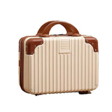 Gshop Vanity Case Makeup Bag With Lock, Cream