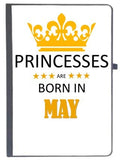 Udnag Ruled Notebook Diary Birthday | Princesses Are Born In May, [A5 80Pages 80Gsm]