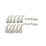 Merishopp 10 Pieces Screwback Cat Claw Rock Punk Studs Spikes Belts Bags Leathercraft Clothes Diy Rivet For Decoration Silvercra