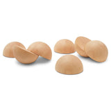Wood Split Balls 3 inch, Pack of 3 Wooden Half Balls for Crafting and DIY Wreaths, by Woodpeckers