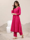 Libas Women'S Silk Blend Kurta Set (400281I_Pink_Xxl)