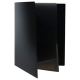 JAM PAPER Heavy Duty Plastic Multi Pocket Folders - 4 Pocket Organizer - Black - 2/Pack