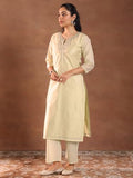 Libas Women'S Chanderi Silk Kurta Set (49442 Cream 3Xl