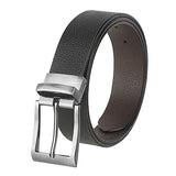 Usl Formal Genuine Leather Belt With Adjustable Buckle For Men And Boys (Design 1, Size 30)