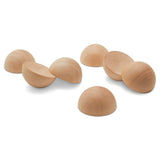 Wooden Split Balls 1-1/2 inch, Pack of 25 Wood Half Balls for Crafting and DIY D cor, by Woodpeckers