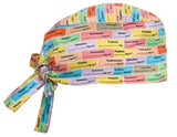 Associated Uniforms/Uwears Unisex Printed Anaesthesia Scrub Cap (Anaesthesia Writing) Multicolour