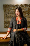 Gosriki Women'S Rayon Blend Anarkali Printed Kurta With Pant (Karidos Black-Vks05-Gs_M_Black_Medium),Black,,B0DRNNZ13X