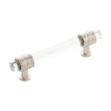 Belwith-Keeler B076306GL-14 Chrysalis Collection Pull, 3-3/4 Inch (96mm) Center to Center, Polished Nickel with Glass