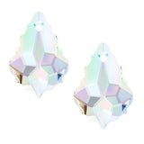 20pcs Czech Faceted Crystal Glass Baroque Chandelier Pendant Drop Beads Suncatcher 22mm Large April Clear AB Birthstone