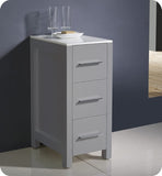 Fresca Torino 12 Gray Bathroom Linen Side Cabinet
