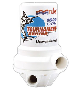 Rule 209Fdp Marine 1600 Tournament Series Livewell Pump (1'' Npt, Female-Dual Port),White