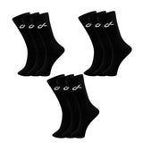 Xjarvis Texas Mens Formal Crew Socks For Office Business School Uniform & Work Use | Cotton Rich Odour-Free Breathable Calf-Length Socks For Men |Pack Of 9 (Black),Black,,B0DQCQ881L