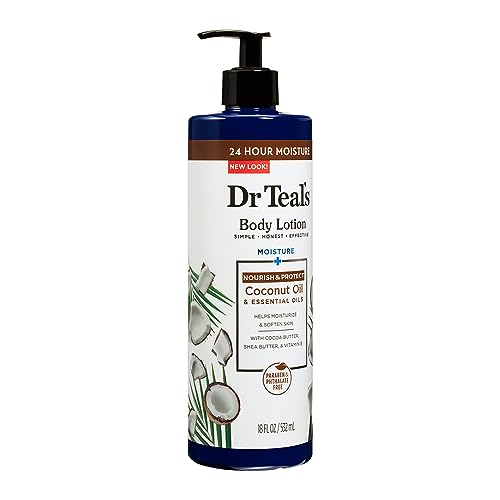 Dr Teal's Body Lotion, with Coconut & Essential Oils, 18 oz