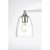 Living District Gianni 4-Light Iron & Glass Bath Sconce In Chrome/Clear