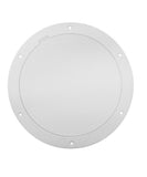 Beckson Dp85-W Pry-Out Deck Plate - 8 With Diamond Center, White