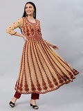 Gosriki Women'S Georgette Chikankari Embroidered Anarkali Kurti (Kari Beige-Nw1-Gs_Xxl_Beige_Xx-Large),Beige,2,B0C5RVV7SY