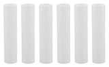 Creative Hobbies 1751 Set of 6, 4 Inch Tall White Plastic Candle Covers Sleeves Chandelier Socket Covers ~Candelabra Base