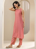 Libas Women'S Silk Blend Kurta Sets (Gs1099_Peach_M)