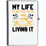 Udnag Ruled Notebook Diary Birthday | My Life Is Better With Every Year Of Living It, [A5 80Pages 80Gsm]