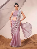 Womanista Women'S Satin Designer Saree (Ti6834_Lavender)