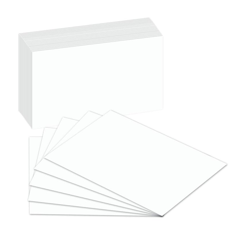 100 Pcs Extra Thick White Index Cards - Blank Heavyweight 14pt (0.014  ) 100lb Cover Cardstock - Flash Cards, Study School Note