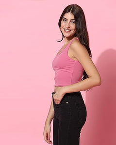 Toplot Women'S Combo Solid Ribbed Scoop Neck Sleeveless Slim Fit Tank Top Pack Of 2 (Combo-5069-Gry-Pnk-M),Grey-Pink,,B0CG5JD5J9