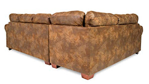 American Furniture Classics Model River Bend Two Piece Sectional Sofa, Brown
