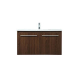 Elegant Decor Penn 36 Aluminum Alloy Mdf Single Bathroom Vanity In Walnut