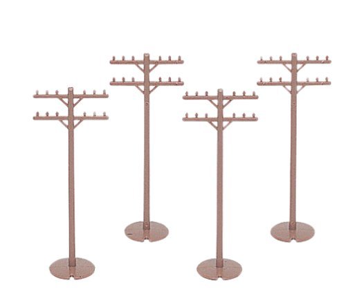 Bachmann Trains - Scenery Accessories - Telephone Poles (12 Pcs) - Ho Scale