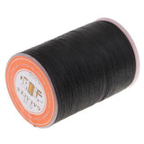 ATORSE 2x0.35mm Round Polyester Waxed Thread Sewing Stitching DIY Craft Black