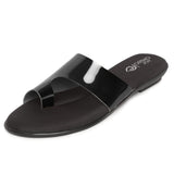 Ortho Joy Fancy Doctor Slippers | Soft Stylish Chappal For Women | Comfortable Flat Sandals For Women Stylish,Black,7,B09VT58NQ9