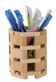 Thonito Bamboo Polygonal Hollow Creative Pen Holder,Bamboo Pen Holder, Pen, Colored Pencil, Crayon, Painting Pen Holder Storage,
