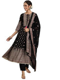 Libas Black Georgette Printed Kurta Sets For Women