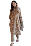 Gosriki Women'S Cotton Blend Straight Printed Kurta With Pant & Dupatta (Denika Cream-Gs_Xxl_Cream_Xx-Large),Cream,2,B0D9YK4T1R