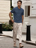 Leriya Fashion Solid Regular Fit Casual Old Money Polo t Shirt for Men (LF-MT-1138_Blue 2XL)