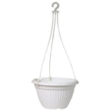 Hug A Plant | Bello Hb 25 Hanging Round Plastic Pot For Home & Garden (9.8Inch|25Cm) (White)