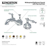 Kingston Brass Ks1168Nl Heritage Widespread Lavatory Faucet With Metal Lever Handle, Brushed Nickel,8-Inch Adjustable Center