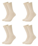 Mukhaksh (4 Pairs Men Cotton Calf Length Crew Length Long Skin Socks